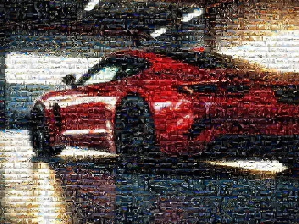 Fotomosaico de Autos