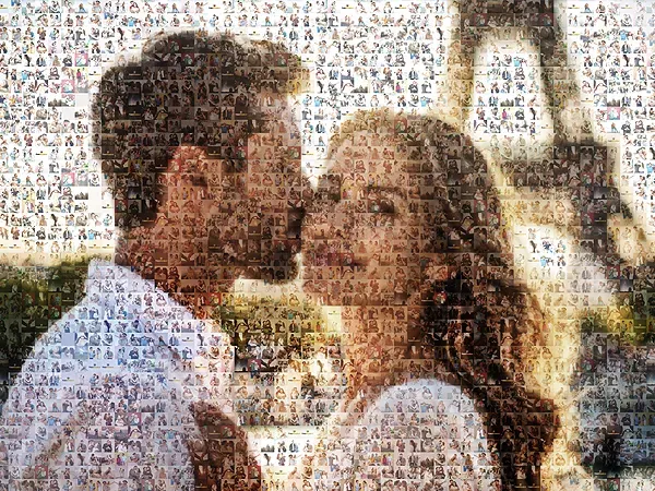 Fotomosaico de parejas