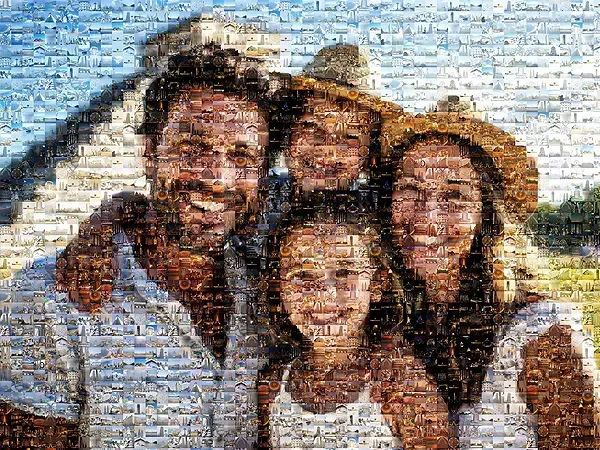 Fotomosaico de familia